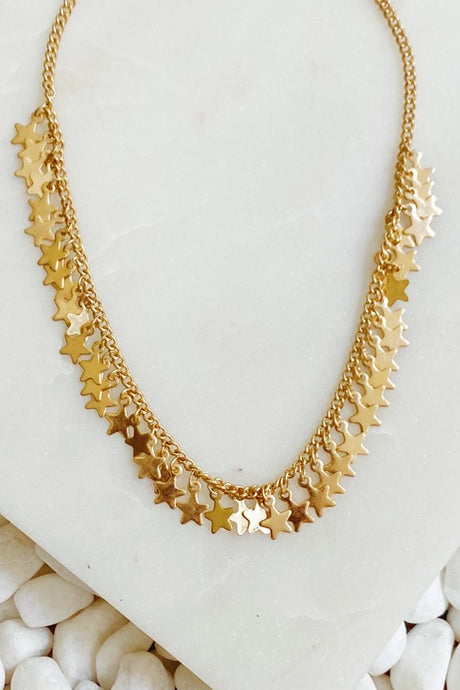 Gold Star Choker Necklace