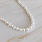 Graduated Glass Pearl Necklace