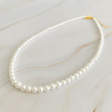 Graduated Glass Pearl Necklace