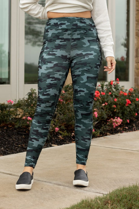 Full Length Camo Leggings with Pockets