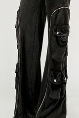 Moto Mystique Cargo Jumpsuit in Black