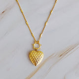 Gold Heart Locket Necklace