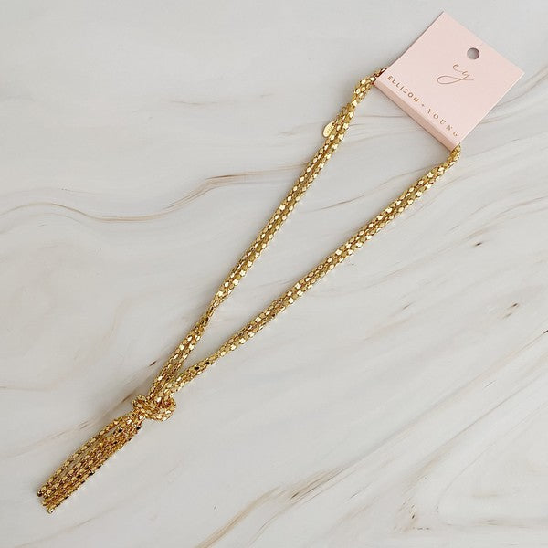Y Drop Gold Chain Necklace
