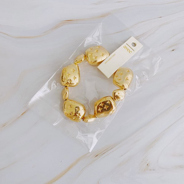 golden starlight bracelet in clear package