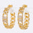 Gold Iconic Chain Link Hoop Earrings