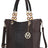 Brown Crocodile Print Faux Leather Tote Bag