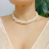 Three Strand Freshwater Pearl Necklace