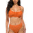 model wearing copper Ruched Top High Waisted Bikini 