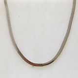 Silver Herringbone Chain Necklace