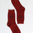 red with Black Smiley Face Crew Socks