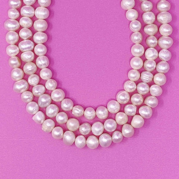 Three Strand Freshwater Pearl Necklace