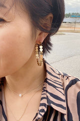 Dipped In Gold Heart Hoop Earrings