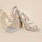 Silver Rhinestone 4" Block Heels