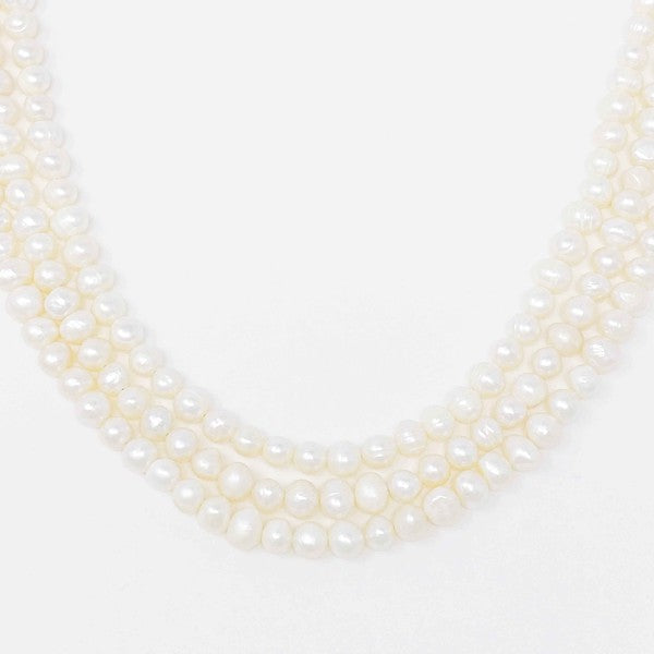 Three Strand Freshwater Pearl Necklace