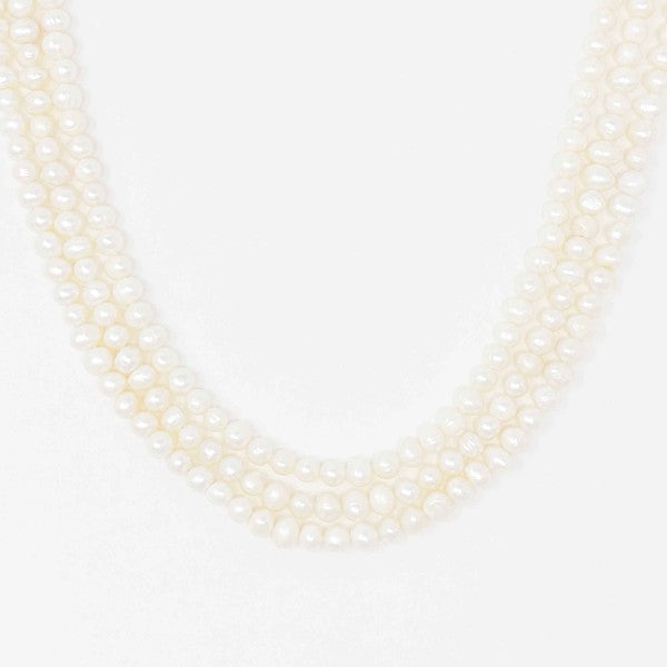 Three Strand Freshwater Pearl Necklace