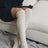 ivory Knee High Cable Knit Socks