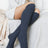 grey Knee High Cable Knit Socks