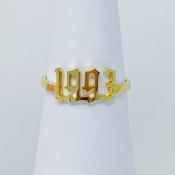 1993 gold Birth Year Ring