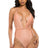 pink Low V-Neck One Piece Swimsuit