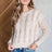 Medium Weight Cable Knit Sweater in Ivory front view on size small model