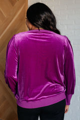 Plum Velour Pullover Top