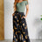 Royal Leopard Satin Wide Leg Pants