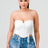 Luxe Sweetheart Drawstring Bustier in off white