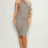 taupe High cut racerback knit midi dress front view