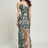 hunter green Art Deco Sequins V-Neck Maxi Dress