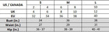 CQbyCQ size chart