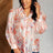 Sheer Floral Button Up Blouse