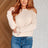 French Terry Cold Shoulder Top - Cream