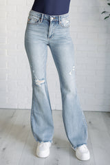 Judy Blue Control Top Flare Leg Jeans Light Wash