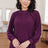 Plum Sophistication Mock Neck Blouse