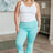 plus size aqua High Rise Flare Leg Pants