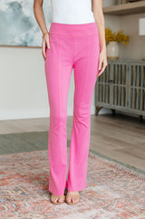 pink High Rise Flare Leg Pants