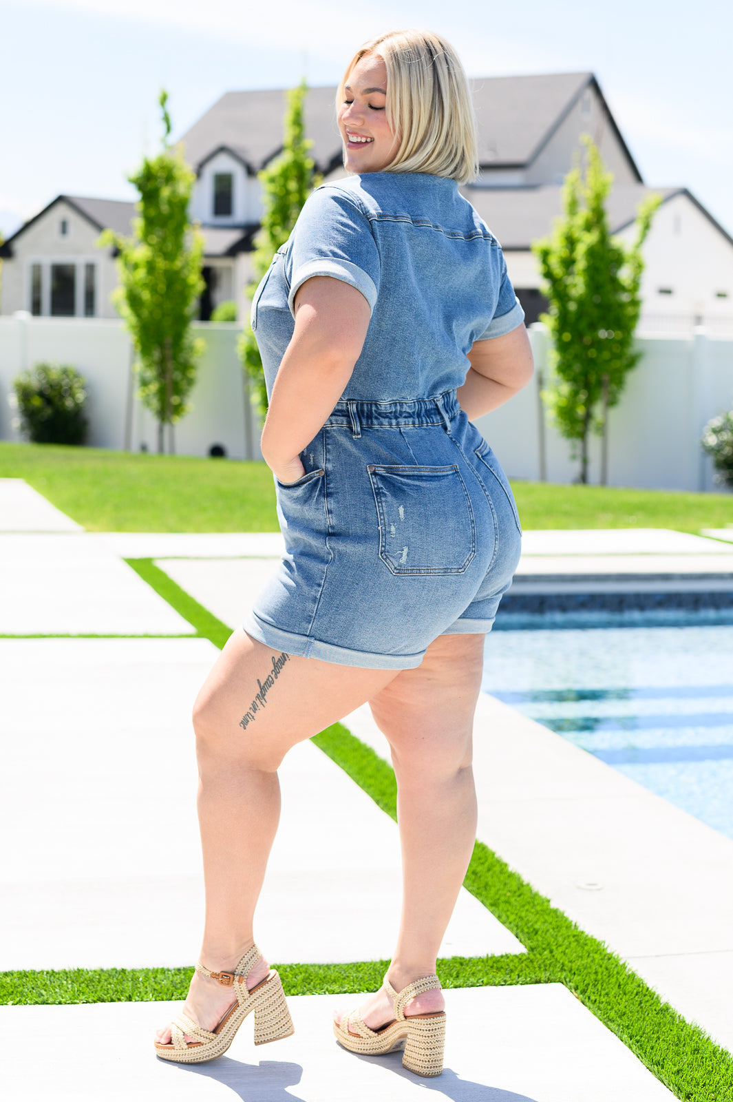 Judy Blue High Rise Denim Romper