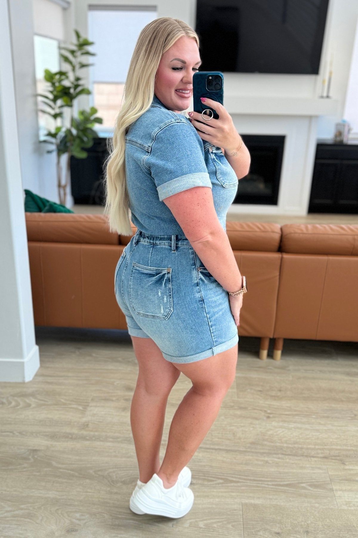 Judy Blue High Rise Denim Romper