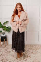 Fuzzy Faux Lamb Fur Coat