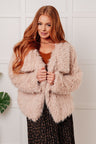 Fuzzy Faux Lamb Fur Coat