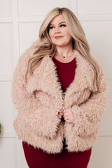 Fuzzy Faux Lamb Fur Coat