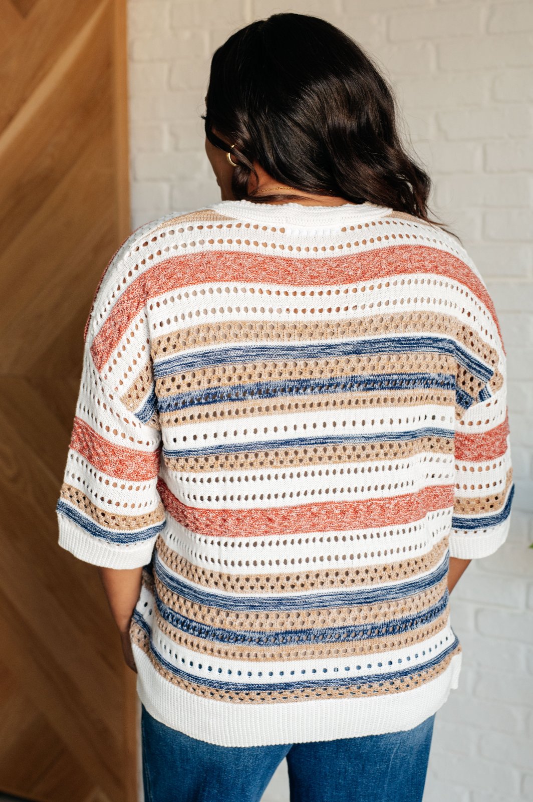 Transitions Striped V-Neck Sweater