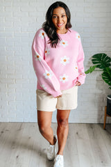 Pretty Pink Floral Sweater