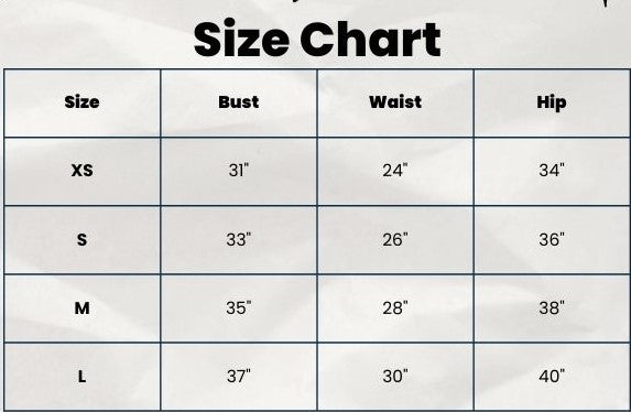 Emory Park size chart
