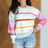 Colorblock Sleeve Striped Sweater