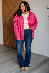 plus size model wearing Light Brown Embossed Top with pink jacket