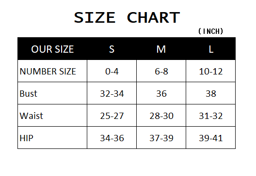 Satin Effect Bandana Top size chart