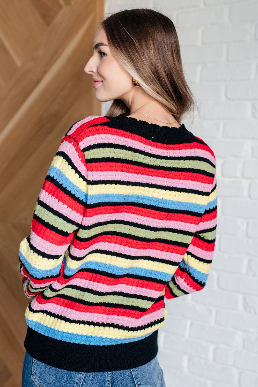 multi color Soft Knit Striped Sweater