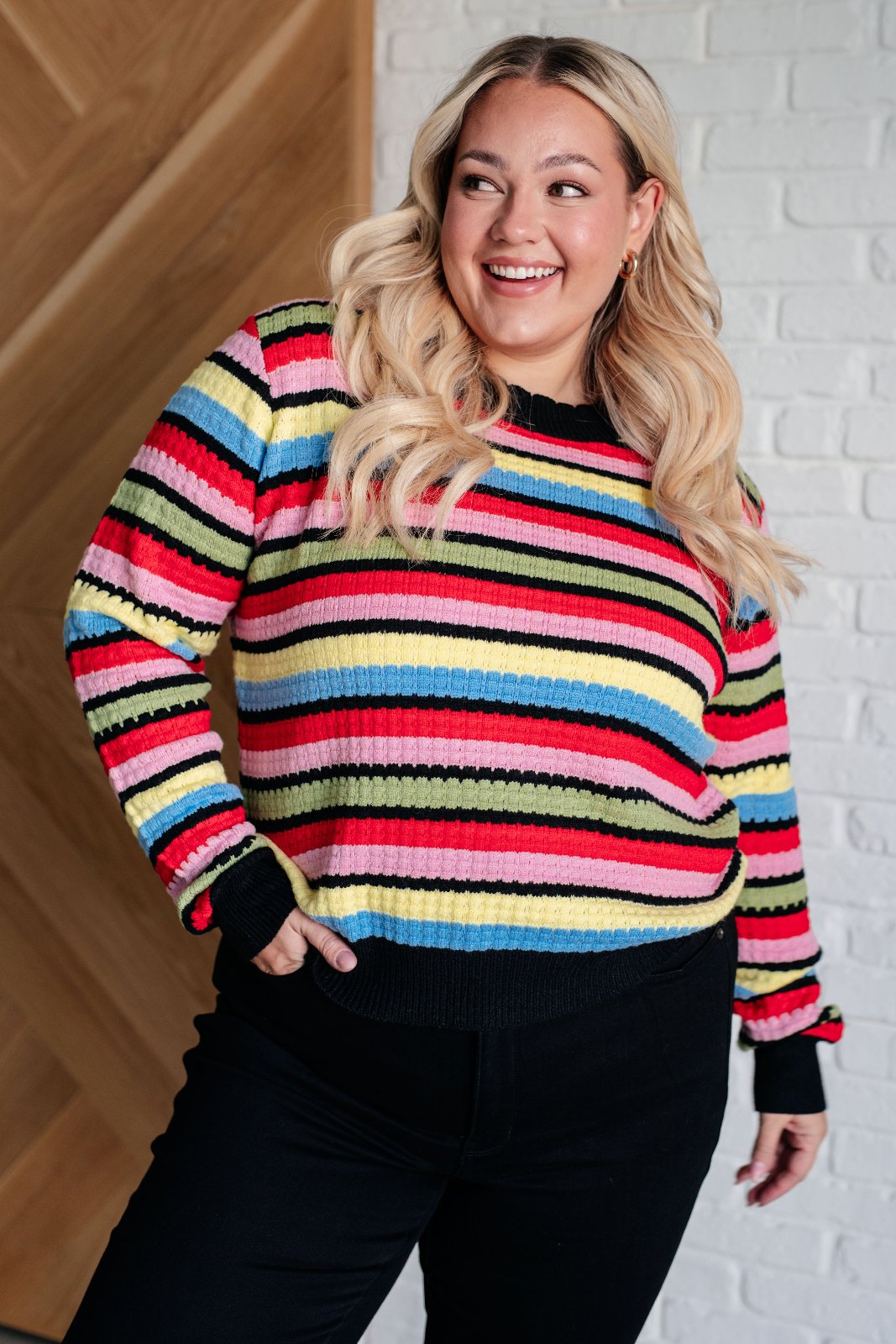 multi color Soft Knit Striped Sweater