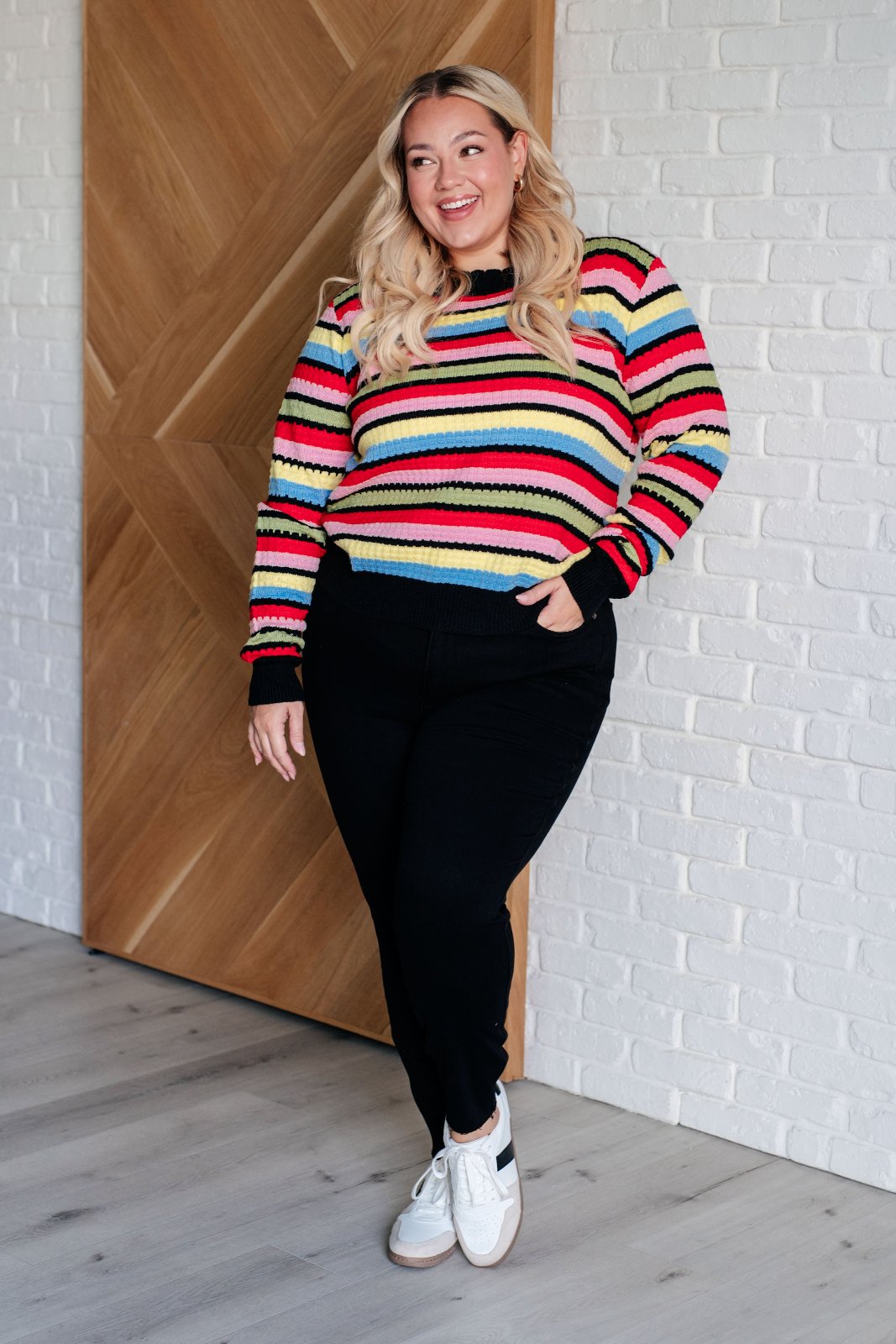 multi color Soft Knit Striped Sweater